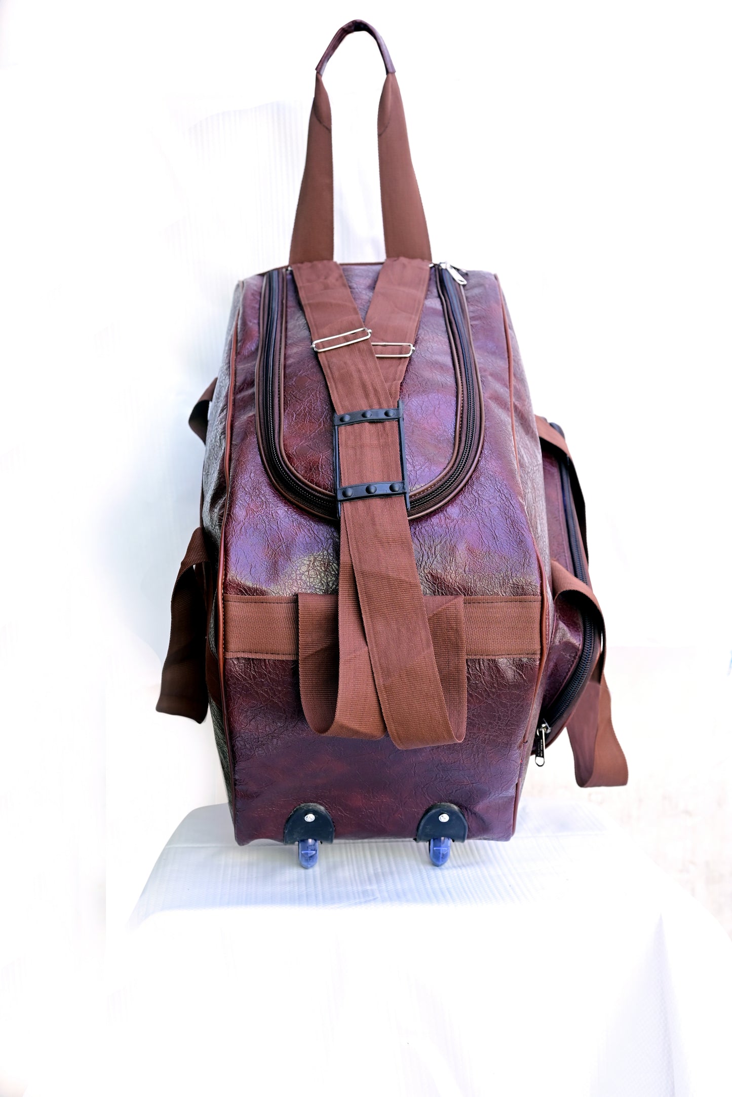Elegance in Motion Genuine Leather Duffle Bag